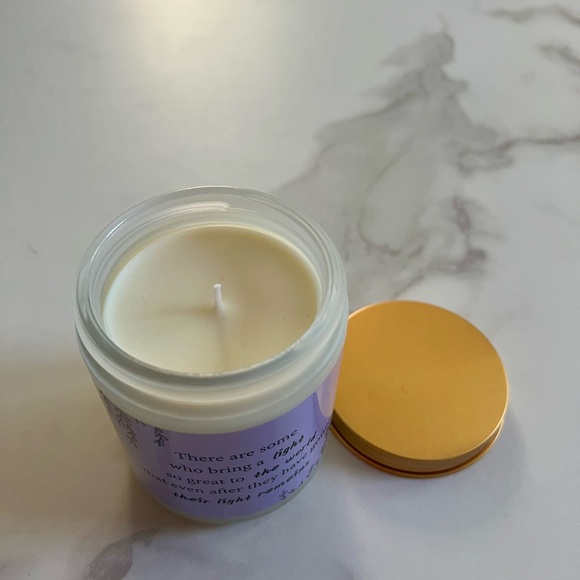 Memorial Quote Soy Candle with Gold Lid – Sympathy Gift / Remembrance - Picture 2 of 2